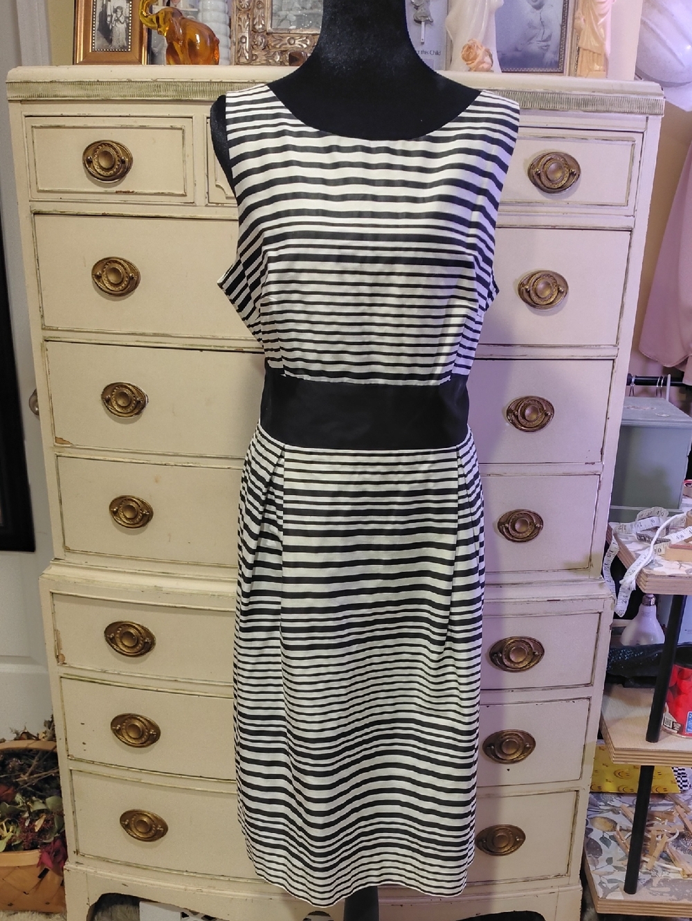 AB Studio Black and White Dress